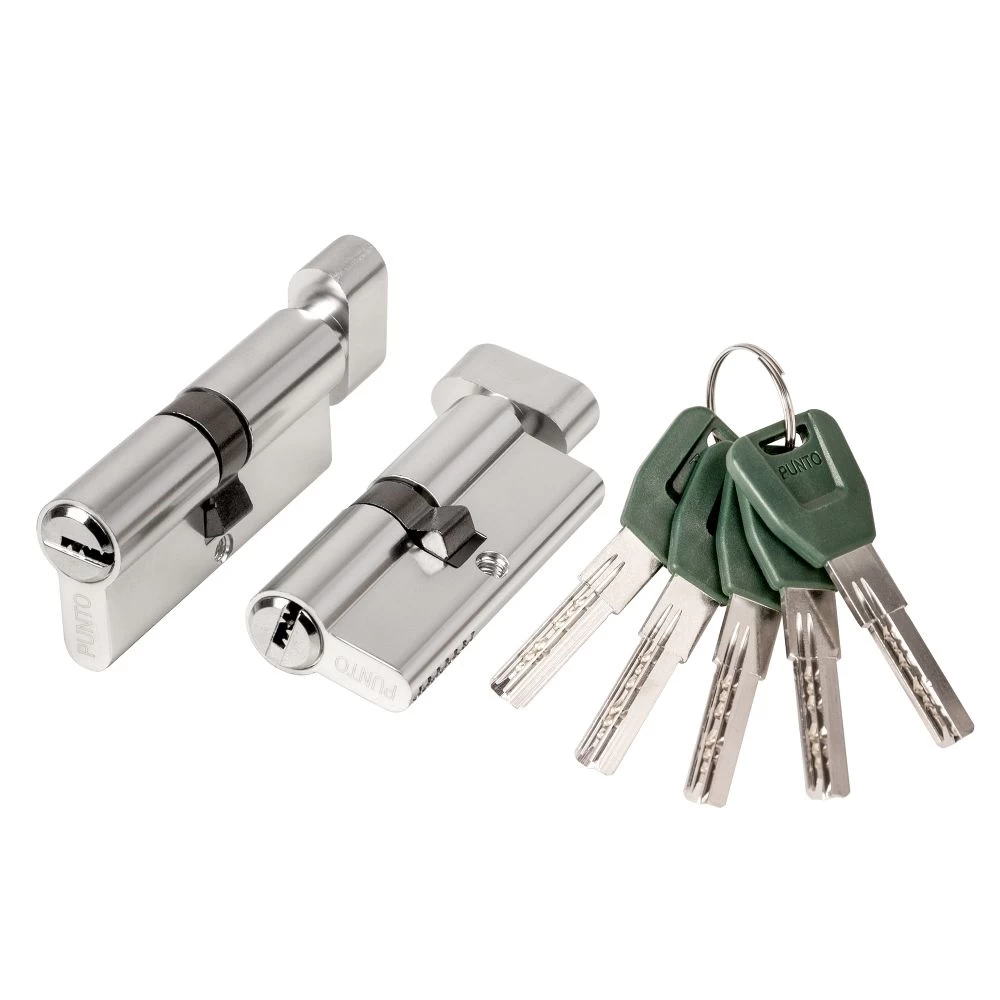 Фото Цилиндровый механизм (A202/80) A2002Knob80(35+10+35) с вертушкой SN никель