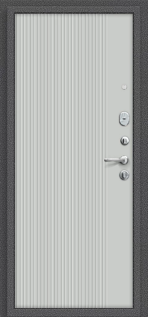Входная дверь Тайга-9 Вертикаль Антик Серебряный/Серый BR5596 внутренняя сторона