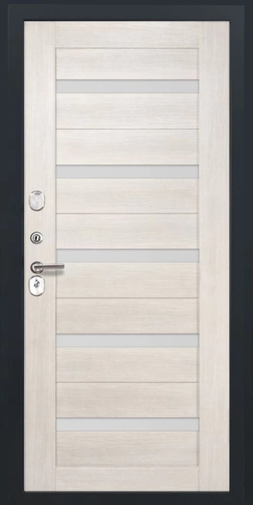 Входная дверь ДвериПРО Модель L-46 СБ-1 (ст. белое, 16мм, беленый дуб) DPRO195810 внутренняя сторона