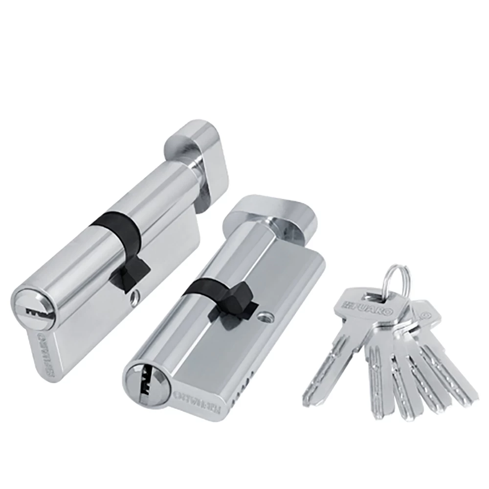 Фото Цилиндровый механизм (200 ZM/110) 2000ZMKnob110(45+10+55) CP хром 5Key с вертушкой