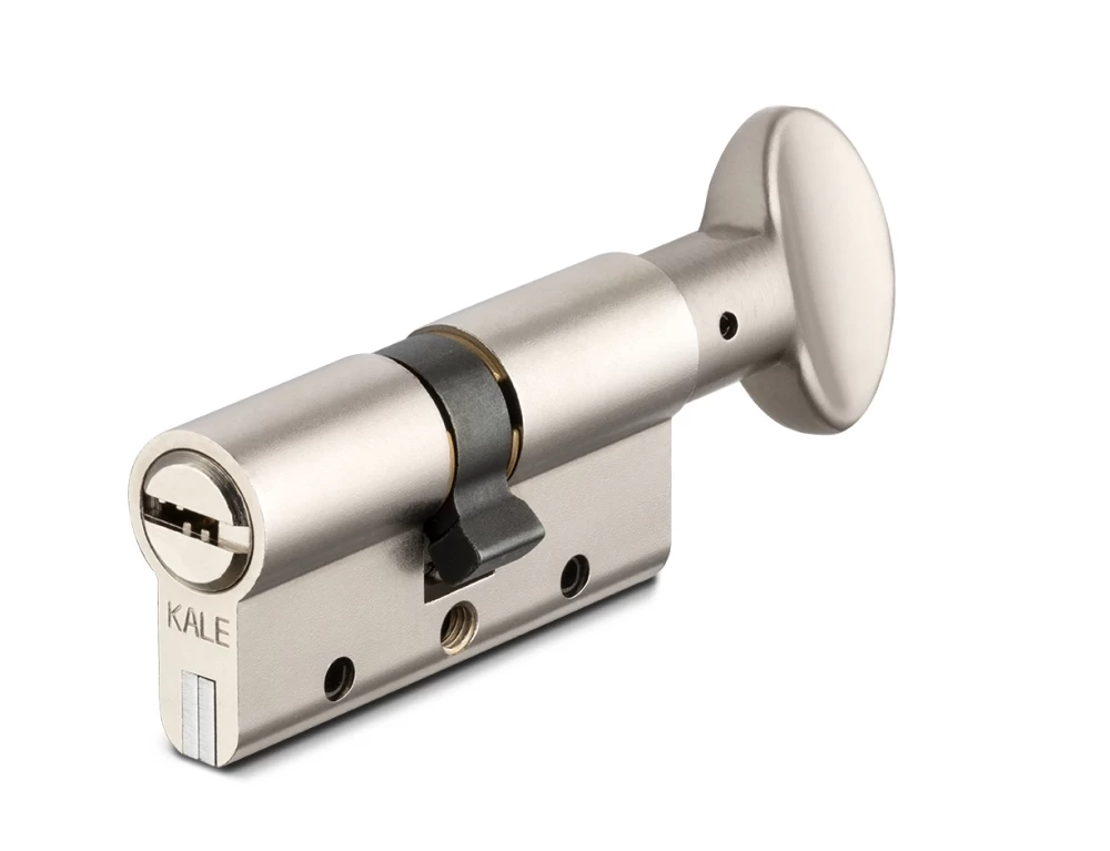 Фото Цилиндровый механизм с вертушкой 164 DBM-E/90 (40+10+40) mm никель 5 кл. БЛИСТЕР