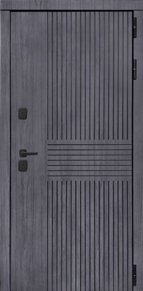 Входная дверь ДвериПРО Берген ФЛ-701 (10мм, дуб шоколад) DPRO195501 внешняя сторона