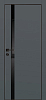 Межкомнатная дверь PX-8  черная кромка с 4-х ст. Графит матовый